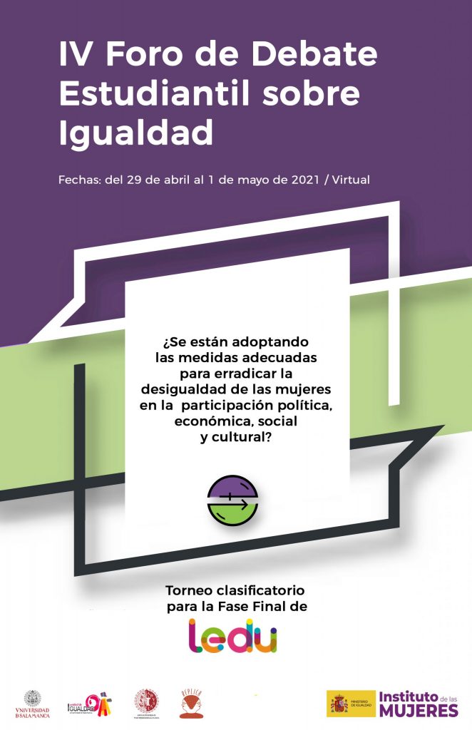 Foro De Debate Estudiantil Sobre Igualdad, clasificatorio para la Liga Española de Debate Universitario (LEDU)