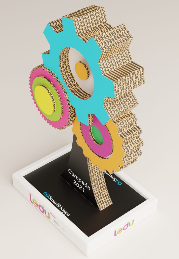 Smurfit Kappa diseña el trofeo de LEDU Stem Cátedras Telefónica